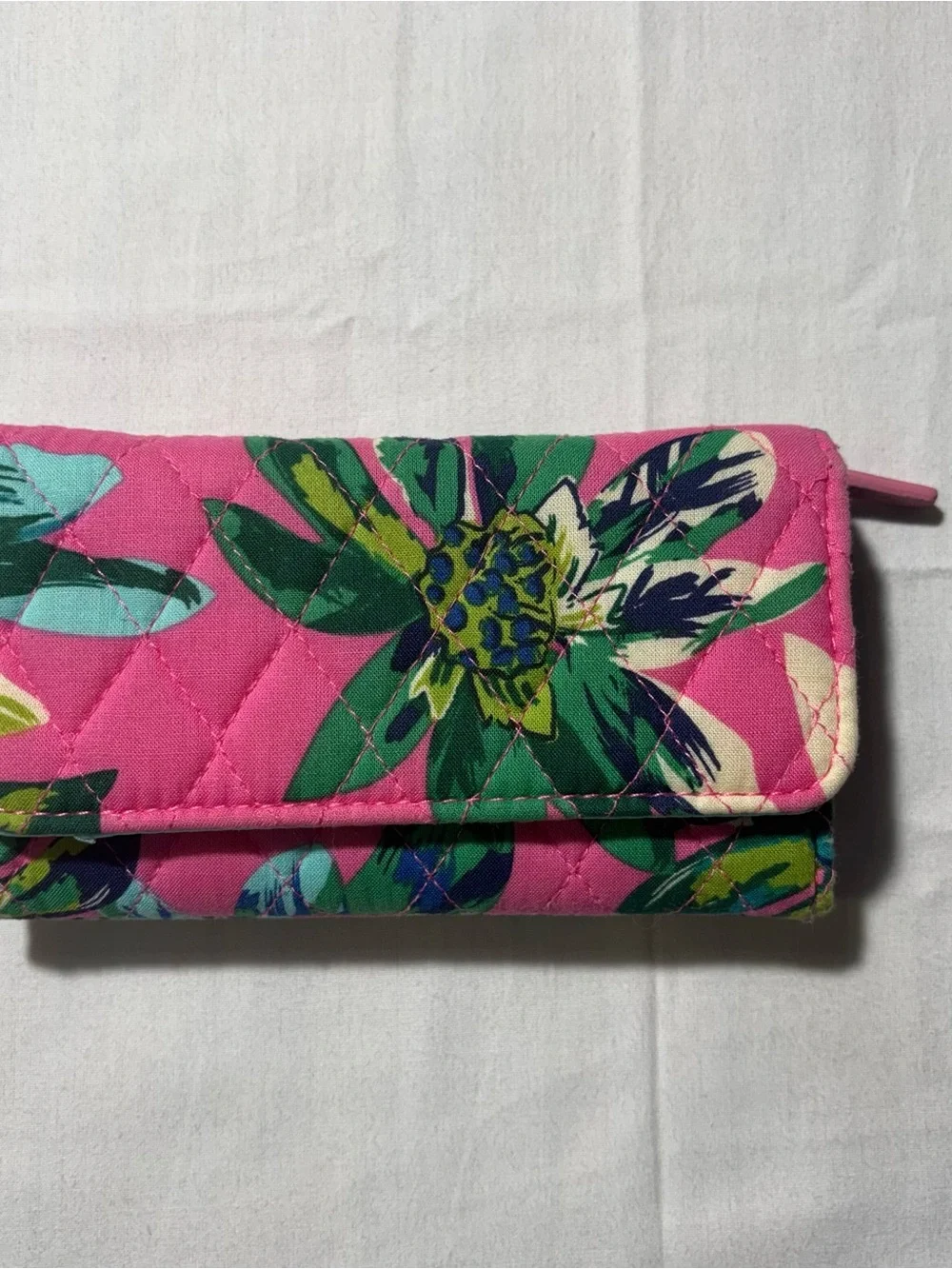 Vera Bradley Pink Quilted Floral Wallet
